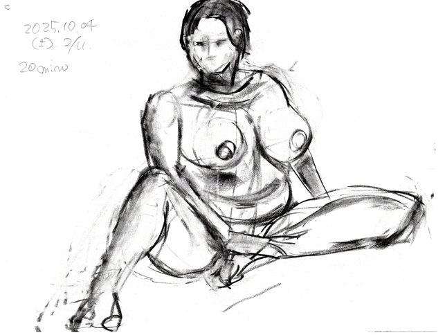 クロッキーヌード(25/10/04 1)